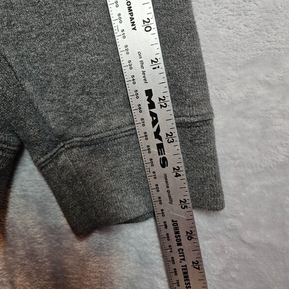 Lands End Mens XL Gray Quarter-Zip Pullover Sweater Cotton Knit Casual Office - Picture 9 of 12